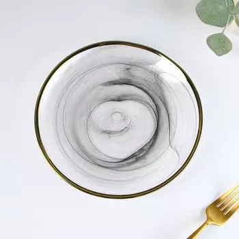 Тарелка «Дымка», d=21 см, стекло