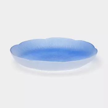 Тарелка «Лотос», d=16.7 см, стекло, синяя