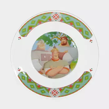 Тарелка стеклянная «Три Богатыря», d=19,5 см