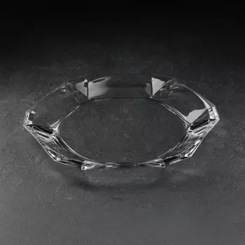 Тарелка Paabahe Reflection, d=32 см, стекло, прозрачная