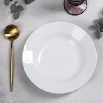 Тарелка фарфоровая глубокая BISTRO, 350 мл, d=23 см, цвет белый
