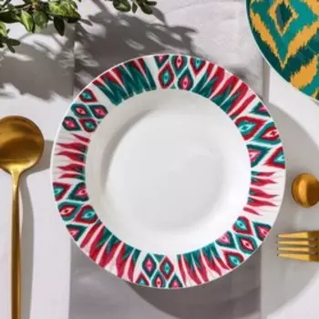 Тарелка глубокая Доляна Askm, 340 мл, d=20 см, фарфор