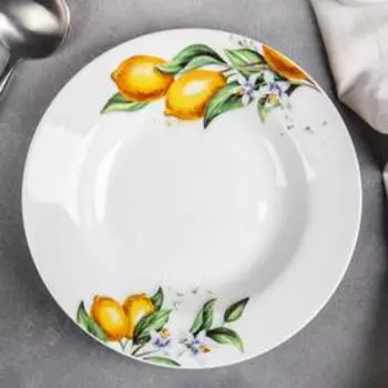 Тарелка суповая Доляна «Лимон», d=20 см