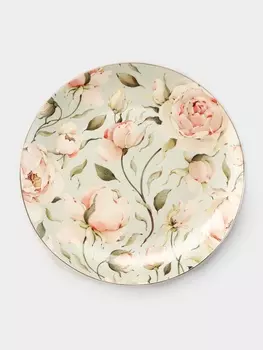 Тарелка WY Pink O'hara, d=27 см, фарфор, зелёная