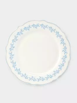 Тарелка WY Royal blue, d=20 см, фарфор, белая