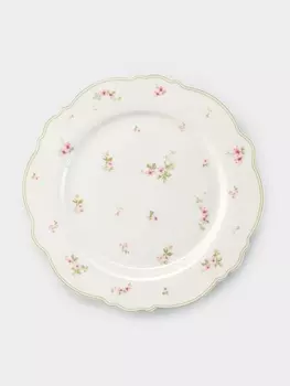 Тарелка WY Spring flowers, d=26.5 см, фарфор, белая