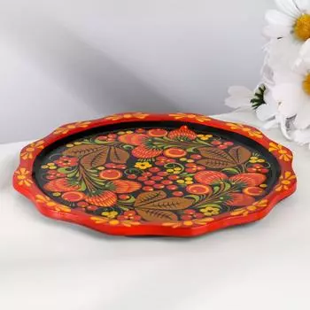 Тарелка «Ягодка», D=17 см, хохлома