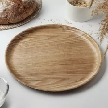 Тарелка Доляна «Заря», d=34 см, дерево