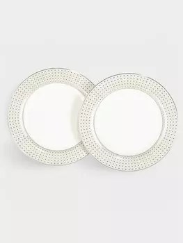 Тарелки WY Eternal, d=20.5 см, набор 2 шт., фарфор, белые