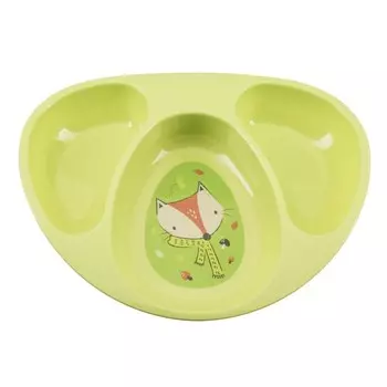 Тарелочка детская «Лесные звери», трехсекционная