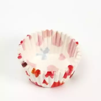 Форма для выпечки капкейков и маффинов, бумажная, круглая «Сердца», 3.52 см
