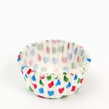 Форма для выпечки капкейков и маффинов, бумажная, круглая «Горох», 3.52 см