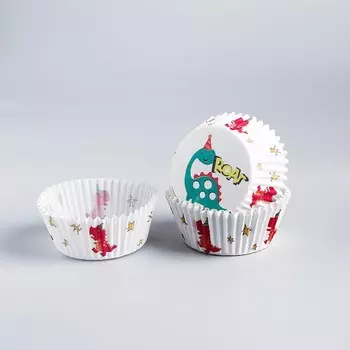 Тарталетки «Динозаврик», набор 24 шт., цвета МИКС