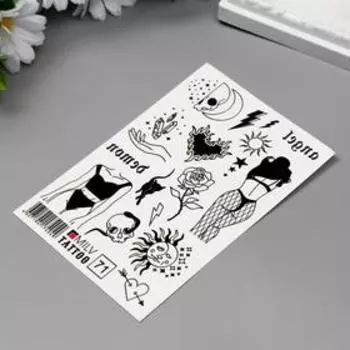 Татуировка на тело "Angel/Demon" 10х15 см