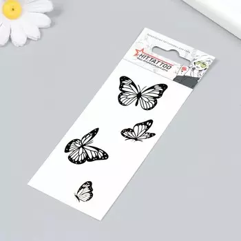 Татуировка на тело "Бабочки" 5,6х12 см