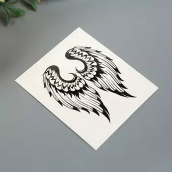 Татуировка на тело "Черно-белые крылья"