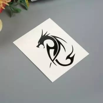 Татуировка на тело "Черный дракон"