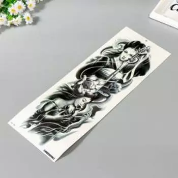 Татуировка на тело чёрная "Защитницы" 48,5х17 см