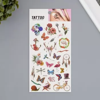 Переводные тату на тело цветные «Мелочи», 1020.5 см