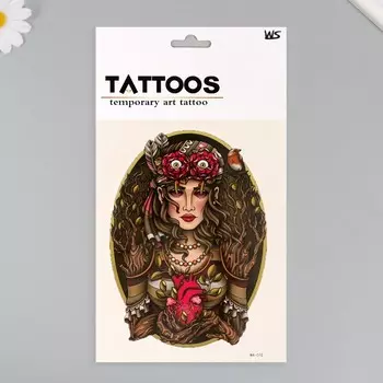 Переводная тату на тело цветная «Сердце леса», 26.114.6 см