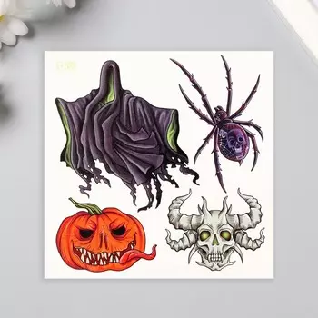 Переводные тату на тело цветные «Страшилки», 1010 см