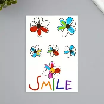 Переводные тату на тело цветные «Улыбка», 10.515.2 см