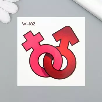 Переводная тату цветная «Женское и мужское начало», временная татуировка, 66 см