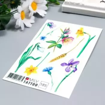 Татуировка на тело "Цветулёньки" 10х15 см