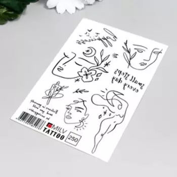 Татуировка на тело "Девушки" 10х15 см