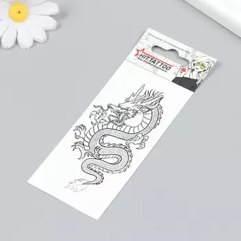 Татуировка на тело "Дракон" 5,6х12 см