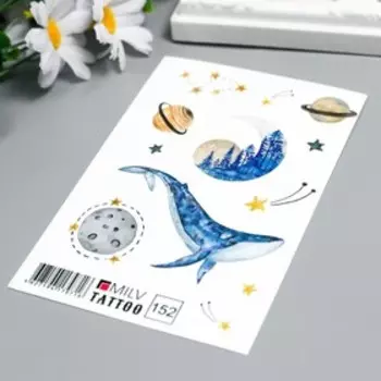 Татуировка на тело "Космос" 10х15 см
