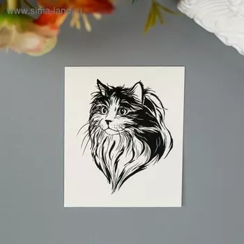 Татуировка на тело "Морда кошки"