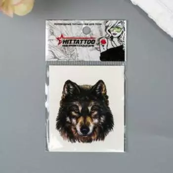 Татуировка на тело "Морда волка"