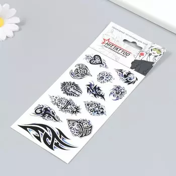 Татуировка на тело "Набор трайбл" 9х16 см