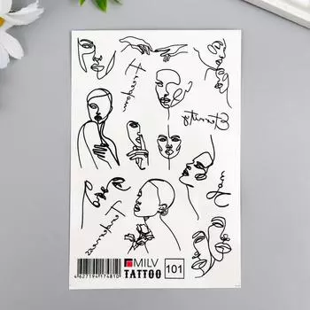 Татуировка на тело "Надписи" 10х15 см