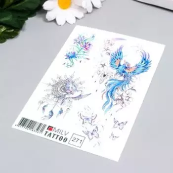 Татуировка на тело "Птицы" 10х15 см