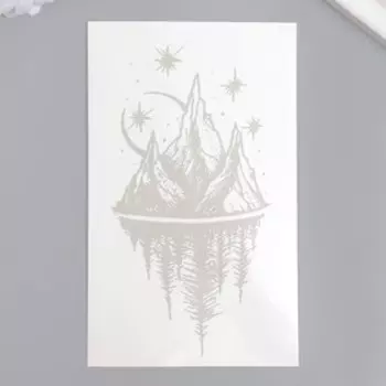 Переводная тату на тело «Лес и горы», 1811 см