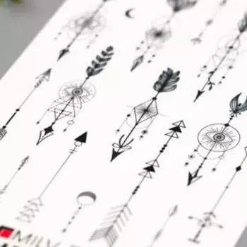 Татуировка на тело "Стрелки" 10х15 см