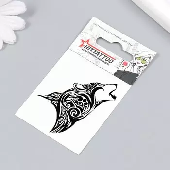 Татуировка на тело "Волк" 5,3х6,2 см