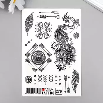 Татуировка на тело "Жар-птица" 10х15 см