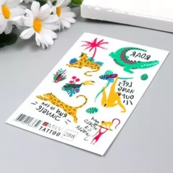 Татуировка на тело "Животные" 10х15 см