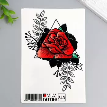 Переводная тату на тело «Роза», 1015 см