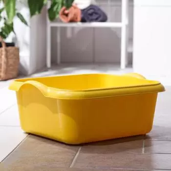 Таз квадратный, 10 л, 373115,5 см, пластик, МИКС