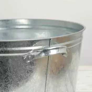 Таз для бани, круглый, оцинкованная сталь, 38 л