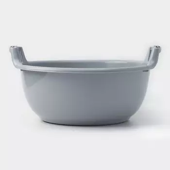 Таз с ручками, 16 л, 44.54321.5 см, круглый, серый