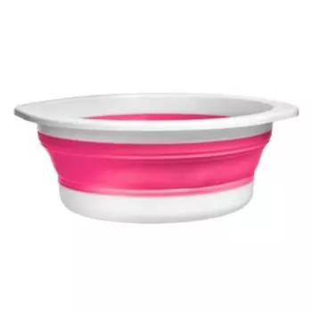Таз складной 4,2 л, полипропилен, TPR, розовый