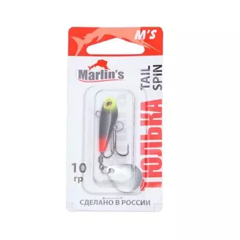 Тейл-спиннер Marlin's "ТЮЛЬКА", 6 см, 10 г, цвет 007