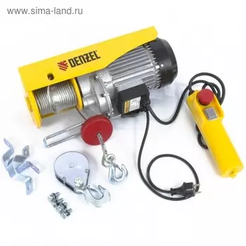 Тельфер электрический DENZEL TF-800, 0,8 т, 1300 Вт, высота 12 м, 8 м/мин