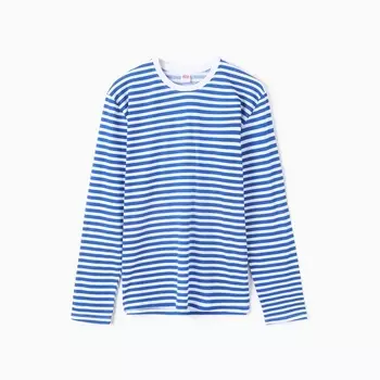 Тельняшка мужская, цвет белый/синий, размер 48