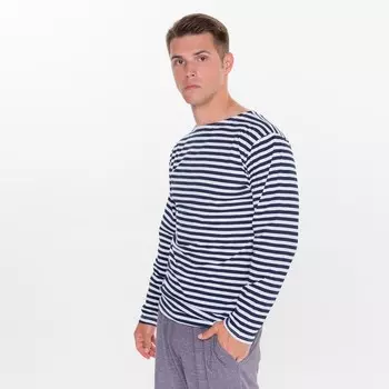 Тельняшка мужская, цвет темно-синий, размер 56